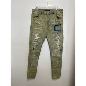 Embellish NYC Mens Size 36 Barker Biker Denim Jeans Distressed